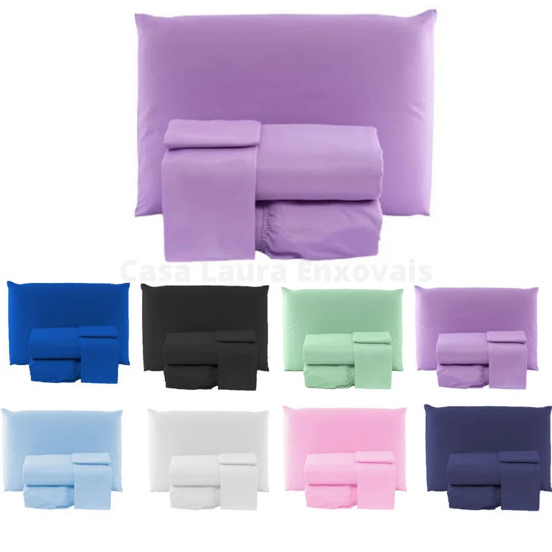 Microfiber (Queen and Single) Sheet Game with Elastic-Various Colors